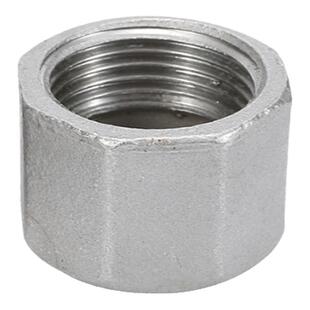 304不锈钢外六角内丝管帽 六角管帽内牙堵头闷头管堵DN10 15 50