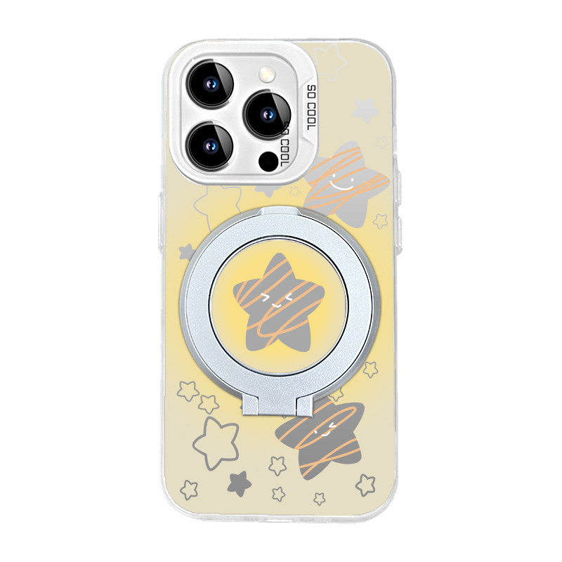 镂空星星适用苹果18promax手机壳iPhone17air华为mate80/70荣耀400小米15nova14支架p8