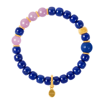 天然青金石手串老型珠女设计款