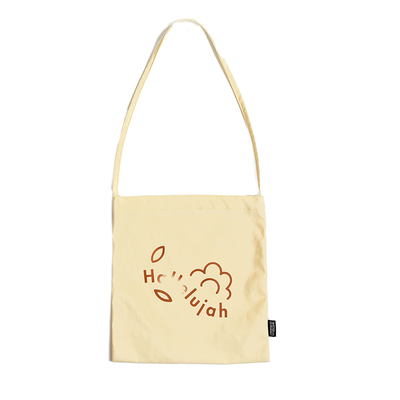 FaithTime简约百搭轻便字母单肩手提帆布袋小方包便当包随身小包