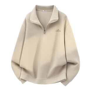 回力半拉链卫衣男款春装衣服2026新款立领套头衫青少年百搭上衣男