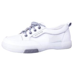 小白鞋夏季薄款女鞋网面透气牛筋底镂空2026新款网鞋真皮软底鞋子