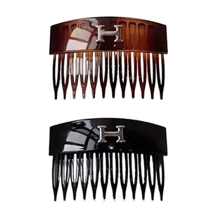 韩系H字母齿梳简约百搭高级感蓬松公主头刘海倒插梳碎发整理神器