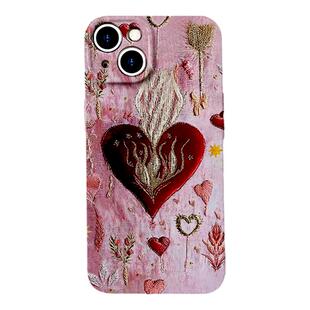 燃烧的心~艺术复古爱心适用iPhone17/16pro手机壳华为nova13菲林畅享60软OPPOreno9苹果13/14vivos19硬小米15