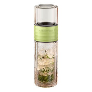 金灶T-113玻璃杯新款泡茶双层水杯家用花茶果茶冷泡杯茶水分离杯