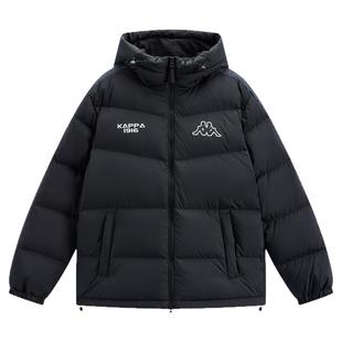 Kappa卡帕背靠背运动羽绒服男女款情侣2025新款冬季保暖连帽外套