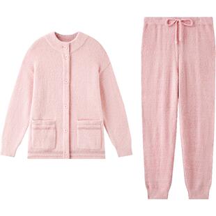 雪松之恋|曼妮芬秋冬厚款抱抱绒舒适可外穿高领家居服套装睡衣女