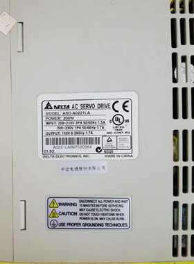 咨询后拍台达Delta ASD-A0221LA伺服驱动器，200W，