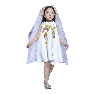女童走秀礼服绝美儿童时装套装小女孩模特潮服小主持人舞台演出服