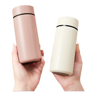 智能测温迷你保温杯精致小巧便携水杯泡茶杯子定制logo刻字300ml