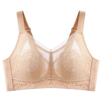 GEM蕾丝无痕大码显小全罩杯文胸