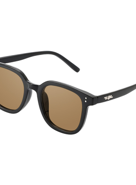 gm黑框茶色近视墨镜男痞帅带度数