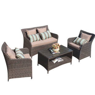 藤沙发床户外桌椅庭院躺床三件套藤圆床酒店沙发阳台圆床沙滩床躺