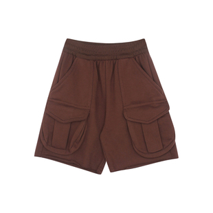 大耳象女童大口袋休闲中裤2026春季新款宝儿纯棉简约机能风裤子