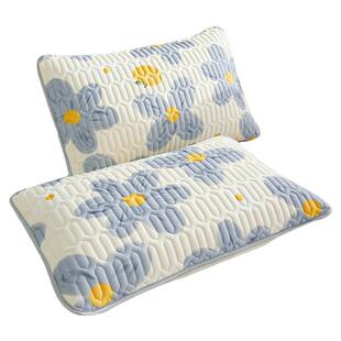 乳胶枕头套一对装夏季凉感冰丝枕套48cmx74cm单个大号枕芯内胆套