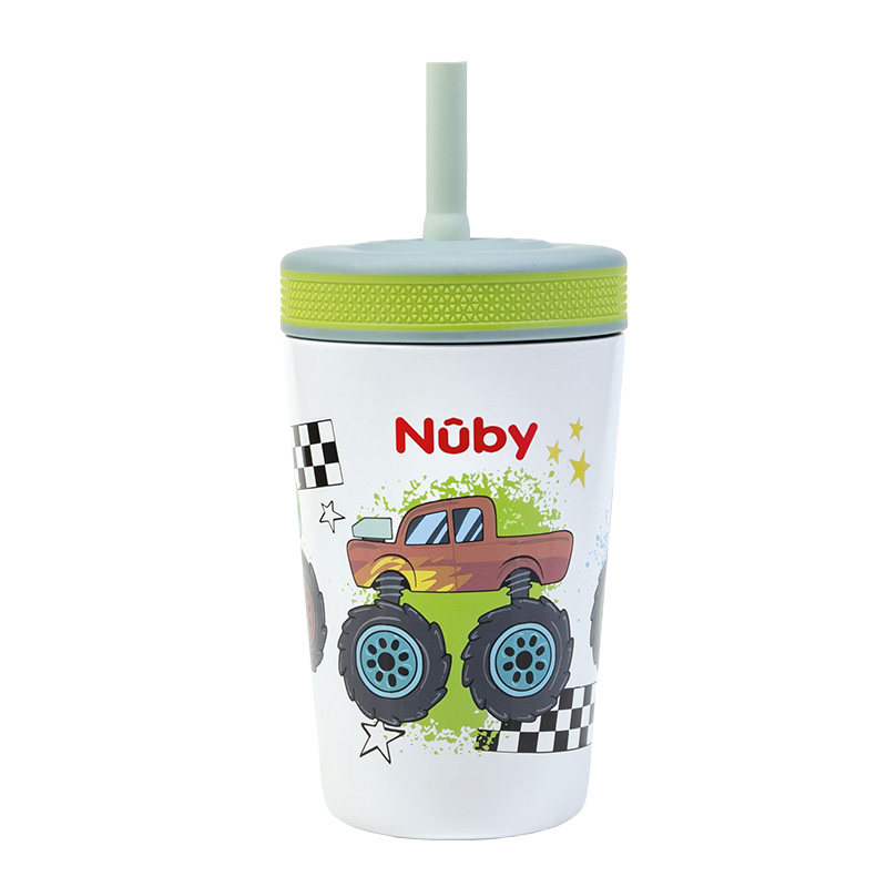 Nuby努比不锈钢保温直饮吸管杯