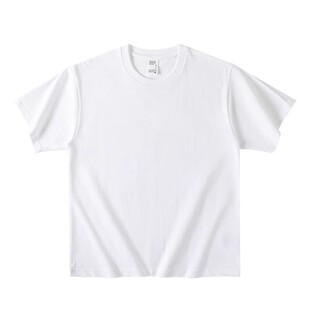 新疆棉400g重磅纯棉纯色短袖t恤男女款夏季圆领宽松百搭打底衫T恤