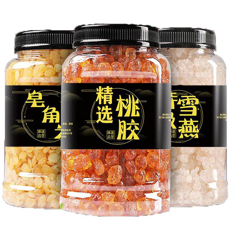 桃胶雪燕皂角米一年量木薯炖奶