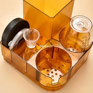 多功能收纳盒奶茶店吧台雪杯架整理盒杯邮架克收纳储包物吸管工具