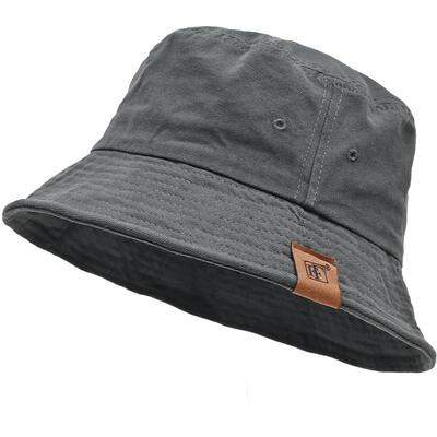 短檐遮阳渔夫帽显脸小卡其灰黑色