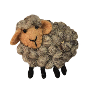 尼泊尔手工羊毛毡胸针可爱卡通毛绒别针绵羊徽章情侣配饰品爱心