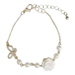 【六条装】铃兰花手链女小清新山茶花串珠拼接设计闺蜜手链礼物