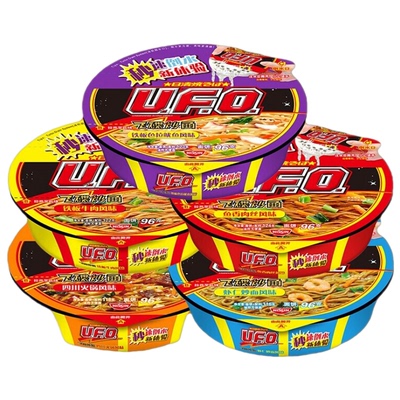 日清UFO飞碟炒面方便面干拌面多口味铁板牛肉鱼香肉丝虾仁