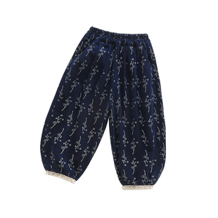 女童裤子春装2026新款超好看儿童早秋灯笼裤宝宝春季长裤洋气外穿