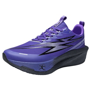 紫色跑步鞋2025新款男女鞋子透气双网中大童青少年碳板超轻运动鞋