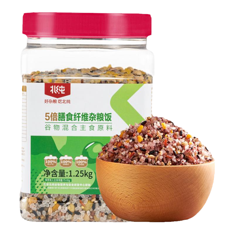 北纯五倍膳食纤维杂粮瓶装1.25kg