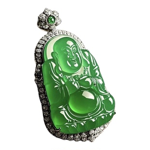 S925纯银佛公银托diy镶嵌佛公吊坠空托纯银佛公高级空托国标银托