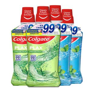 高露洁贝齿Plax清新茶健防蛀温和减少口腔细菌含氟漱口水500mlx2