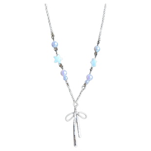 珍珠蝴蝶结星星项链女夏天轻奢小众配饰2026新款爆款高级感锁骨链