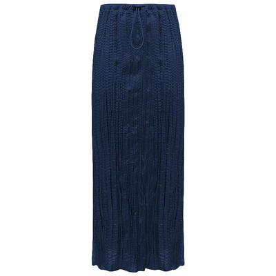 COCOBELLA丝光缎面压褶半身裙