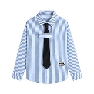 小学生合唱服诗朗诵演出服浅蓝衬衫学院风班服国庆红歌比赛套装