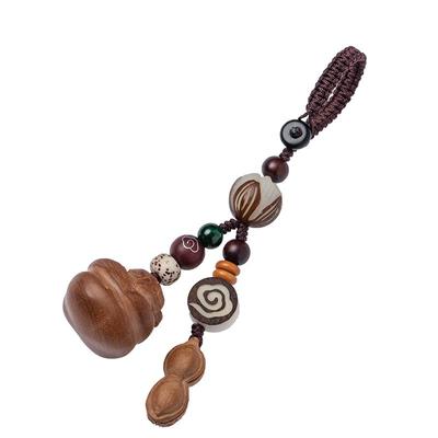 天然桃木好事会发生钥匙扣挂件