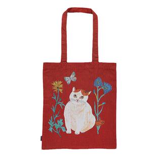 日本手绘插画师松尾美雪布艺刺绣猫咪小众单肩包布包手拎包