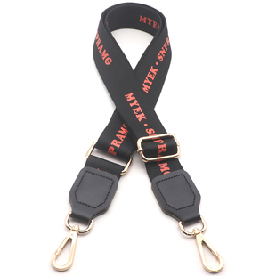 单肩女包宽斜挎包带配件肩带斜挎肩带可调节加长 替换帆布包黑色