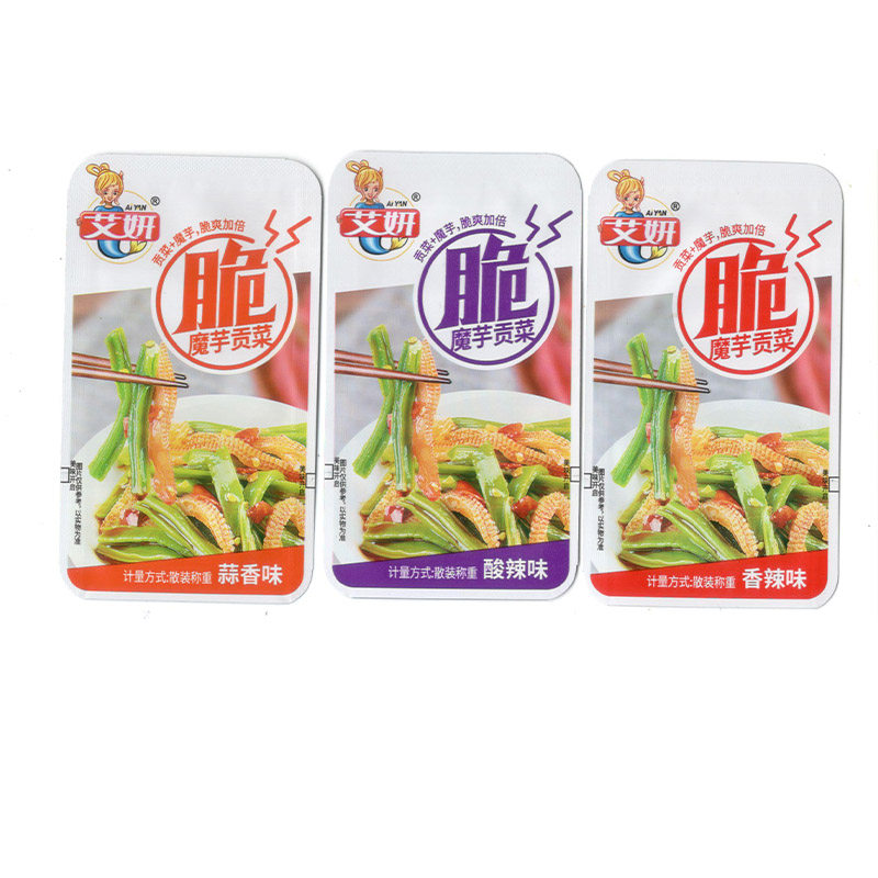 艾妍魔芋贡菜小包散装香辣酸辣蒜香魔芋爽下饭菜开袋即食休闲零食