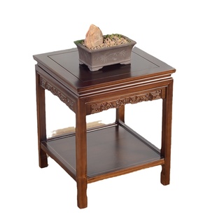 纯实木沙发边几角几侧边柜中式正小方桌茶几茶桌台鱼缸架花架盆景