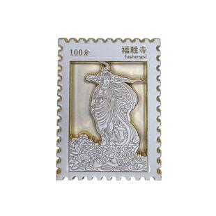 山西古建筑文创泛舟禅师塔广仁王庙福胜寺金属冰箱贴创意纪念品