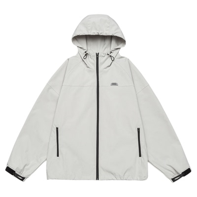 【防泼水】GOGOSOON男装防水拉链质感冲锋衣外套夹克春秋青少年潮