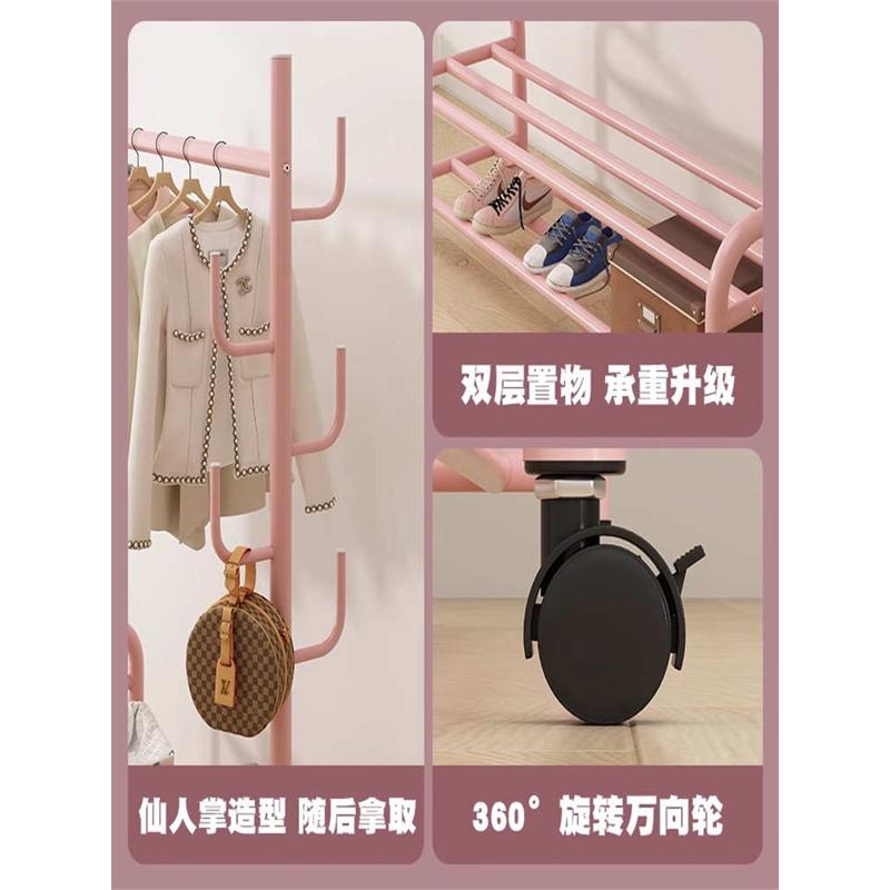 简易晾衣架落地折叠阳台晒衣服架子家用卧室家用晾衣杆折叠挂衣架