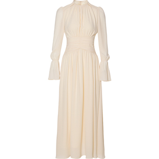 从那以后法式风白色长裙连衣裙长袖裙子高级感轻礼服裙女秋季穿搭