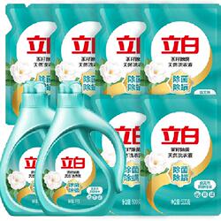 立白洗衣液茶籽除菌液5kg套组家庭装
