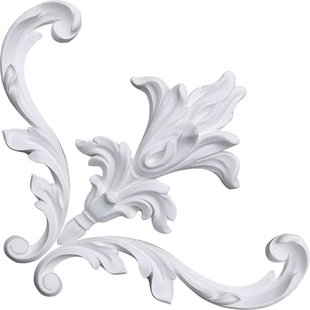 法式石膏线条背景墙角花网红欧式沙发电视造型墙茶花角装饰框雕花