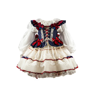 DeerBell童装女童白雪公主裙洛丽塔party小礼服女孩儿童生日裙子