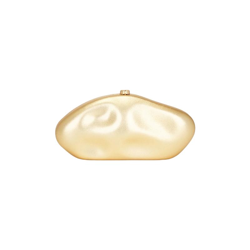 [冬季新品]Cult Gaia CALDERA复古风金色金属感手拿包REVOLVE