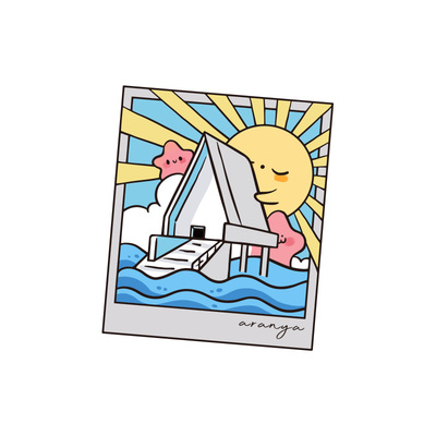 阿那亚胸针&冰箱贴两用徽章磁吸配饰孤独图书馆秦皇岛北戴河礼物