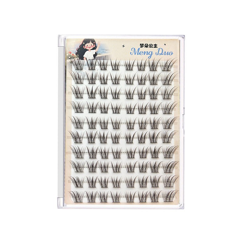 梦朵公主棕色青丘假睫毛新中式自然狐系斜飞分段式眼睫毛MD-63
